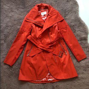 BCBGeneration Red Asymmetrical trenchcoat size XS